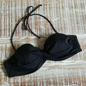 Victoria's Secret Bandeau Bikini top Black 36B